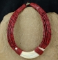 Preview: Afrika Halskette mit Leder & Horn - Tuareg Schmuck