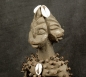 Preview: Afrika Holz Figur - Afrika Nagel Fetisch - Ritual Figur