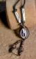 Preview: Afrika Schmuck - Halskette mit Kauri Muschel & Perlen - Rückseite