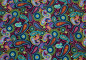 Preview: Afrika Stoff - Waxprint - Modernes Paisley Design