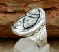 Preview: Ausgefallener Tuareg Ring - Silber mit Ebenholz