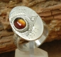 Preview: Ausgefallener Tuareg Ring - Silber mit rotem Achat