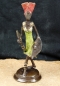 Preview: Moderne Afrika Figur aus Bronze - Kriegerin - Gelbguss