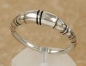 Preview: Schmaler Tuareg Ring - Silber mit Ebenholz