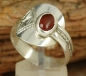 Preview: Schöner Tuareg Ring - Silber mit Achat - verstellbar