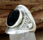 Preview: Schöner Tuareg Silber Ring mit Onyx - Tuaregschmuck
