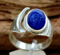 Preview: SchönerTuareg Ring - Silber mit blauem Lapislazuli