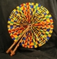 Preview: Toller Afrika Fächer - Traditionelles Kente Design
