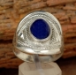 Preview: Toller Tuareg Ring - Silber mit blauem Lapislazuli