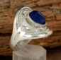 Preview: Toller Tuareg Ring - Silber mit blauem Lapislazuli