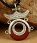 Preview: Tuareg Kette mit rotem Achat Anhänger - Tuaregschmuck