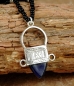 Preview: Tuareg Kreuz in Silber - Ingal blau - Tuareg Schmuck