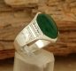 Preview: Tuareg Ring - Silber & grüner Achat - Tuaregschmuck