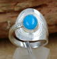 Preview: Tuareg Ring - Silber mit Türkis - Tuaregschmuck