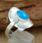 Preview: Tuareg Ring - Silber mit Türkis - Tuaregschmuck