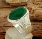 Preview: Tuareg Ring - Silber und grüner Achat - Tuaregschmuck