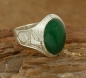 Preview: Tuareg Ring - Silber und grüner Achat - Tuaregschmuck