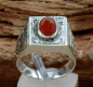 Preview: Tuareg Ring - Silber und roter Karneol - Tuaregschmuck