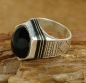 Preview: Tuareg Schmuck - Silber Ring mit Onyx und Ebenholz