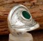 Preview: Tuareg Silber Ring - Grüner Malachit - Tuaregschmuck