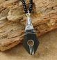 Preview: Tuaregschmuck - Ebenholz Anhänger & Silber Einlagen