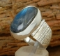 Preview: Tuaregschmuck -  Silber Ring mit schönem Labradorit