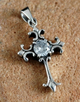 Silber Anhaenger Kreuz
