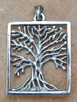 Silber Anhaenger - Lebensbaum