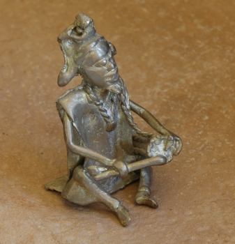 Afrika Bronze Figur - Musiker