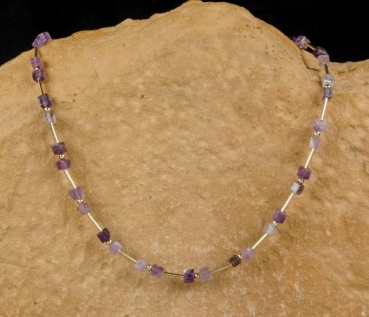 Silberkette Amethyst