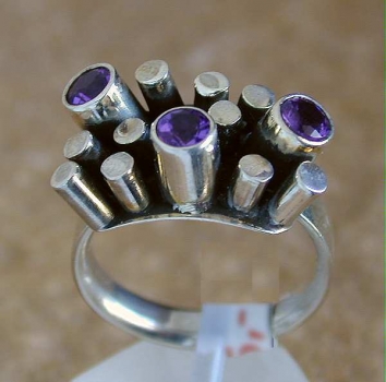 Silberring mit Amethyst