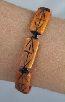 Afrika Armband mit Knochen Perlen - Natur Schmuck