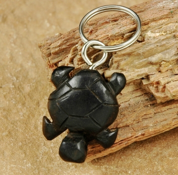 Afrika Holz Schlüsselanhänger - Schildkröte / Turtle