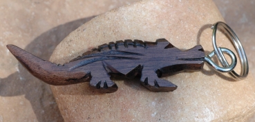 Afrika Schlüsselanhänger aus Holz - Krokodil