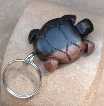 Afrika Schlüsselanhänger aus Holz - Schildkröte