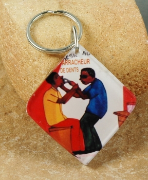Afrika Schlüsselanhänger / Kunst - Beim Zahnarzt