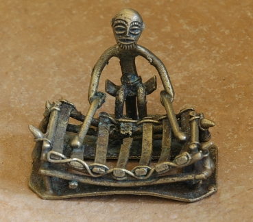 Bronze Skulpur Afrika - Balafon Spieler