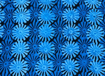 Afrika Stoff / Batik aus Baumwolle - Blau