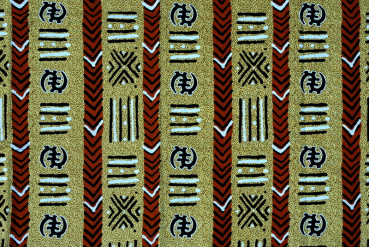 Preview: Afrika Stoff - Grafisches Muster im Bogolan Stil