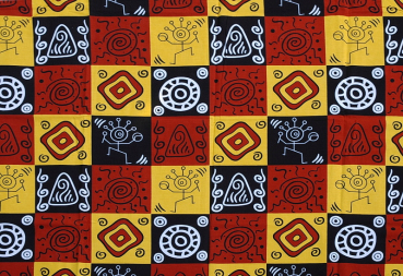 Preview: Afrika Stoff im Bogolan Design - Wunderschön