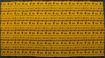 Preview: Afrika Stoff - Traditionelles Grafisches Design in Gelb