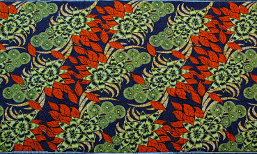 Afrika Stoff - Waxprint - Afrikanisches Blumen Muster