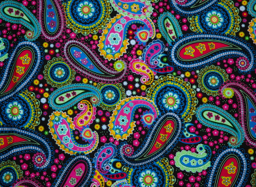 Afrika Stoff - Waxprint - Modernes Paisley Design