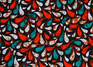 Afrika Stoff - Waxprint - Modernes Tropfen Muster