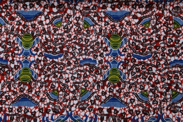 Preview: Afrika Stoff - Waxprint - Traditionelles Muster