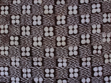 Afrika Stoffe - Batik mit Schönem Muster in Braun