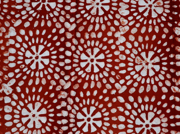Afrikanischer Stoff - Afrika Batik Blüte - Rot Braun