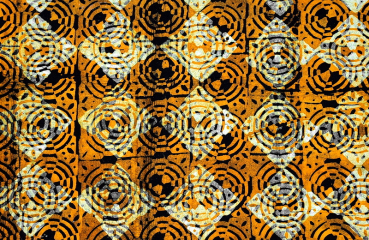 Preview: Afrikanischer Stoff - Afrika Batik - Farbenfroh in orange