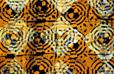Afrikanischer Stoff - Afrika Batik - Farbenfroh in orange