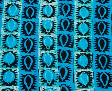 Afrikanischer Stoff / Batik aus Baumwolle - Blau